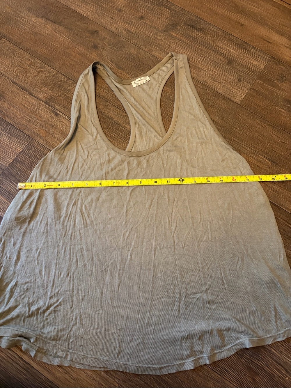 Free People Intimately Olive Green Ribbed Racerback Tank Top Size Large - Picture 7 of 8